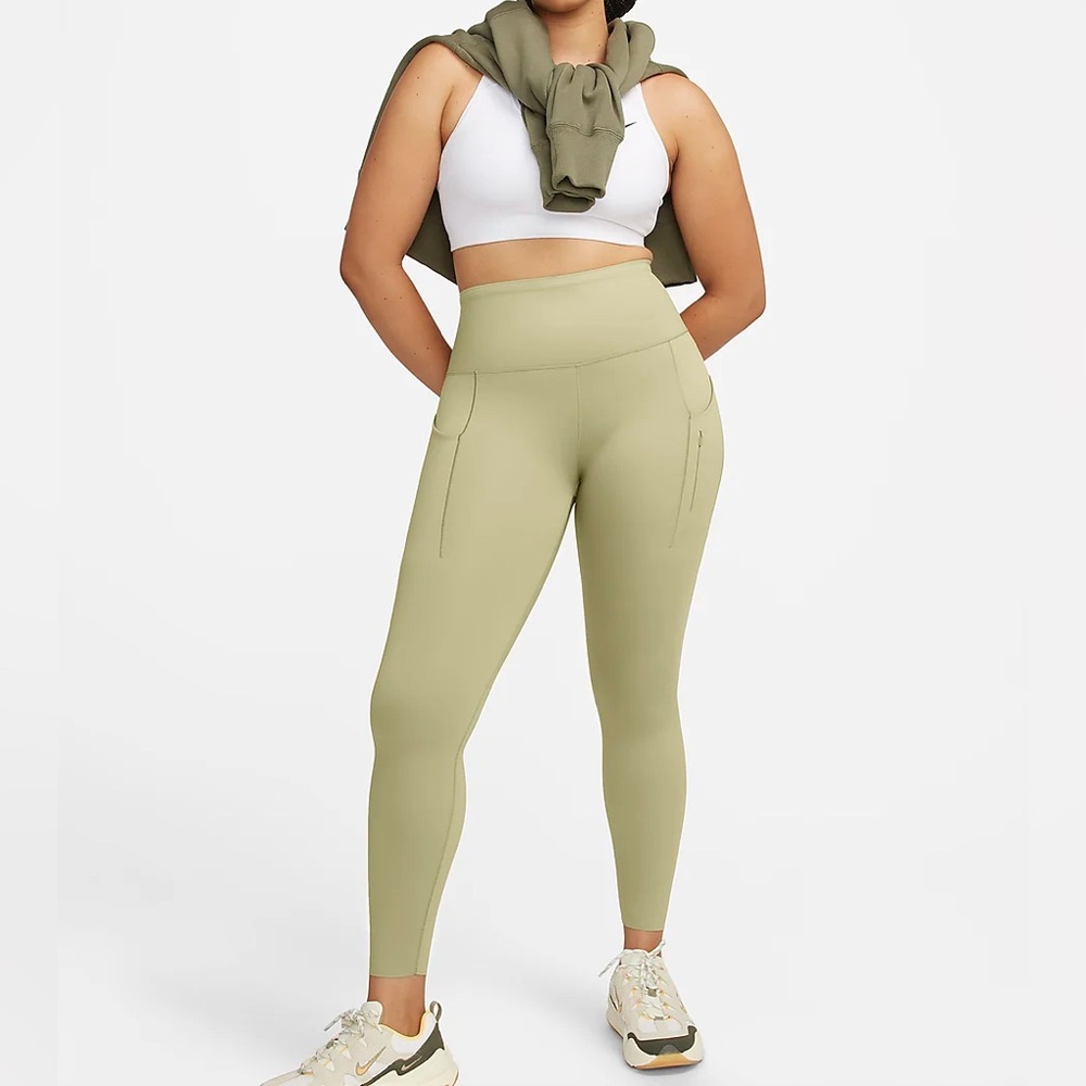 Nike Go Women's Firm-Support High-Waisted 7/8 Leggings with Pockets Size XS